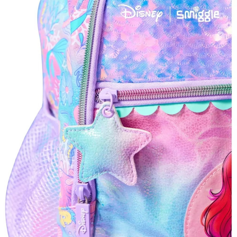 👑✨ Smiggle® Limitless Classic Attach Backpack – Disney Princess | Approx. 17.8L | 42cm | 3Y+ 🏰💖