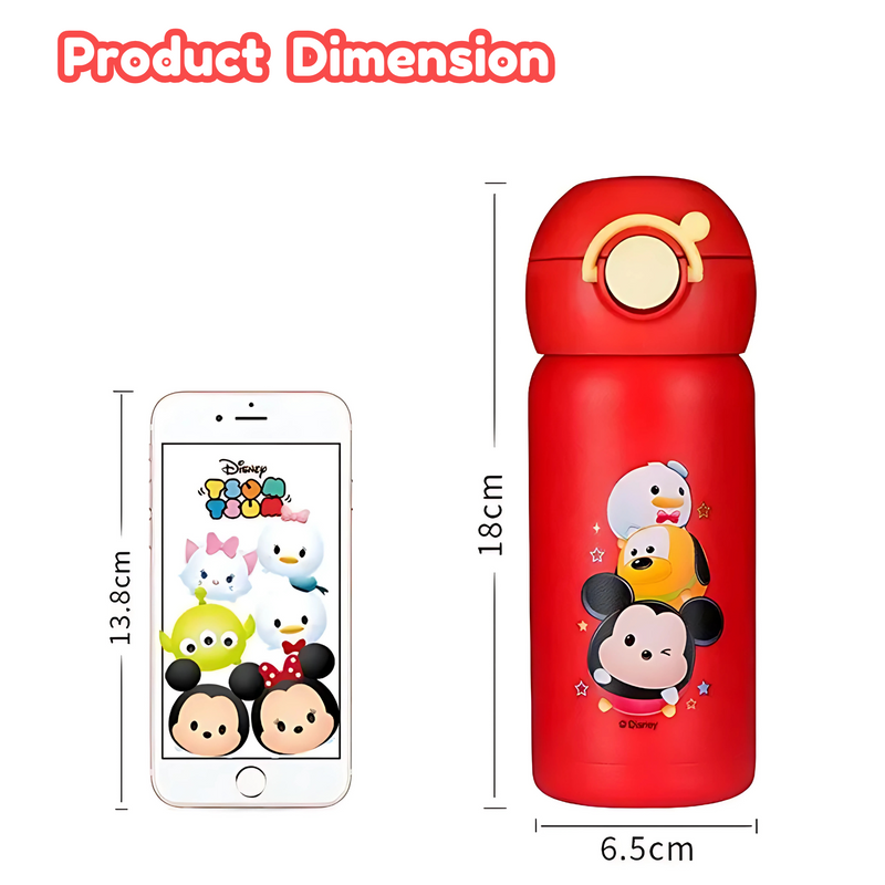 Disney Plush Doll Cover Vacuum-Insulated Stainless Steel Water Bottle - 600ml