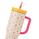 ColorDrop Floral Insulated Tumbler with Handle & Straw – 40oz 🌸🌼