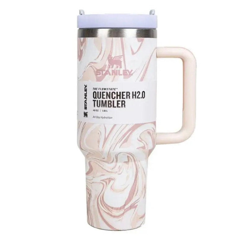 Stanley Adventure Quencher H2.0 – 40oz Tumbler (Rose Quartz Swirl)