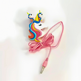 Unicorn Cartoon Wired Earphones – Stereo Sound for Kids & Toddlers