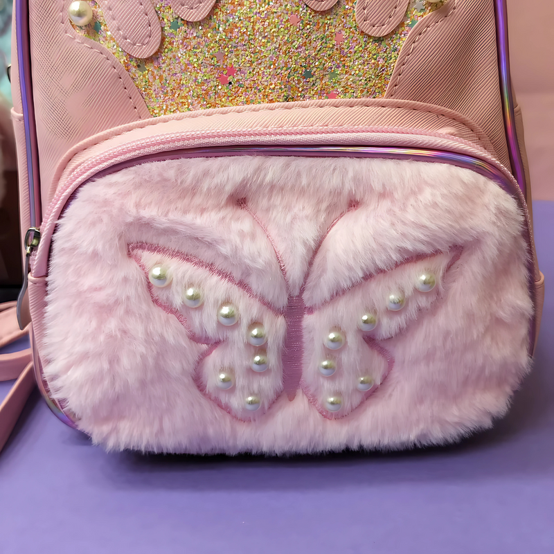 Crown Design Leather Backpack for Girls