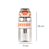 800ml Water Bottle with Straw, Push Lock Lid & Adjustable Strap