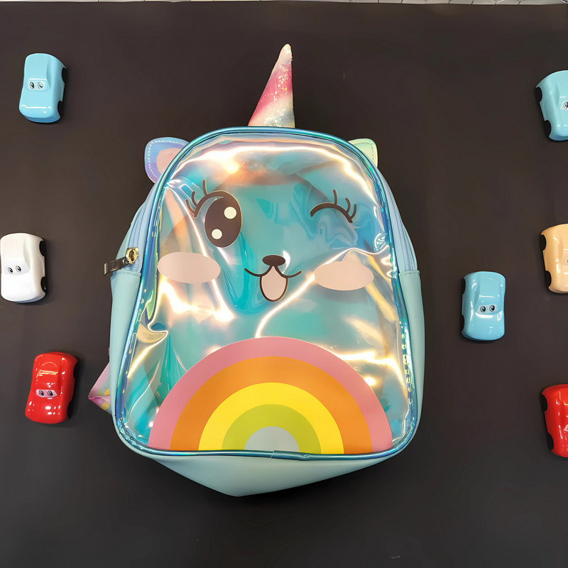 Stylish Unicorn Horn Design Leather Backpack for Kids