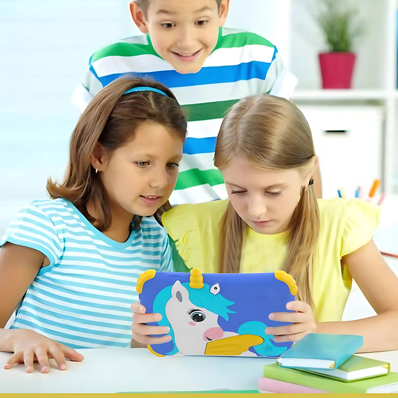 7-inch Kids Educational Learning Tablet with Android 12, Dual Cameras, and 128GB Storage