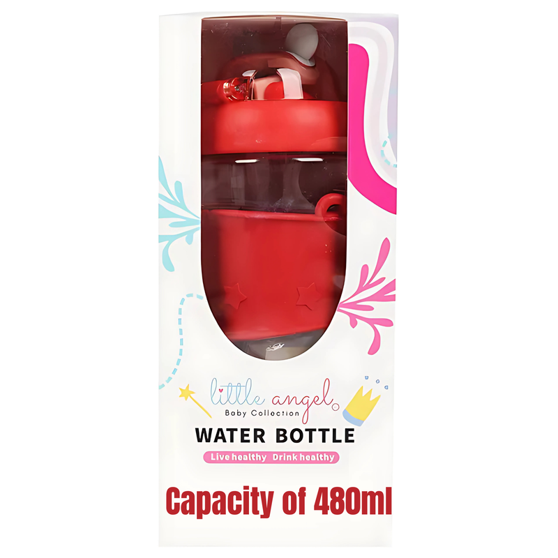 Kids Water Bottle with Straw – 480ml Capacity