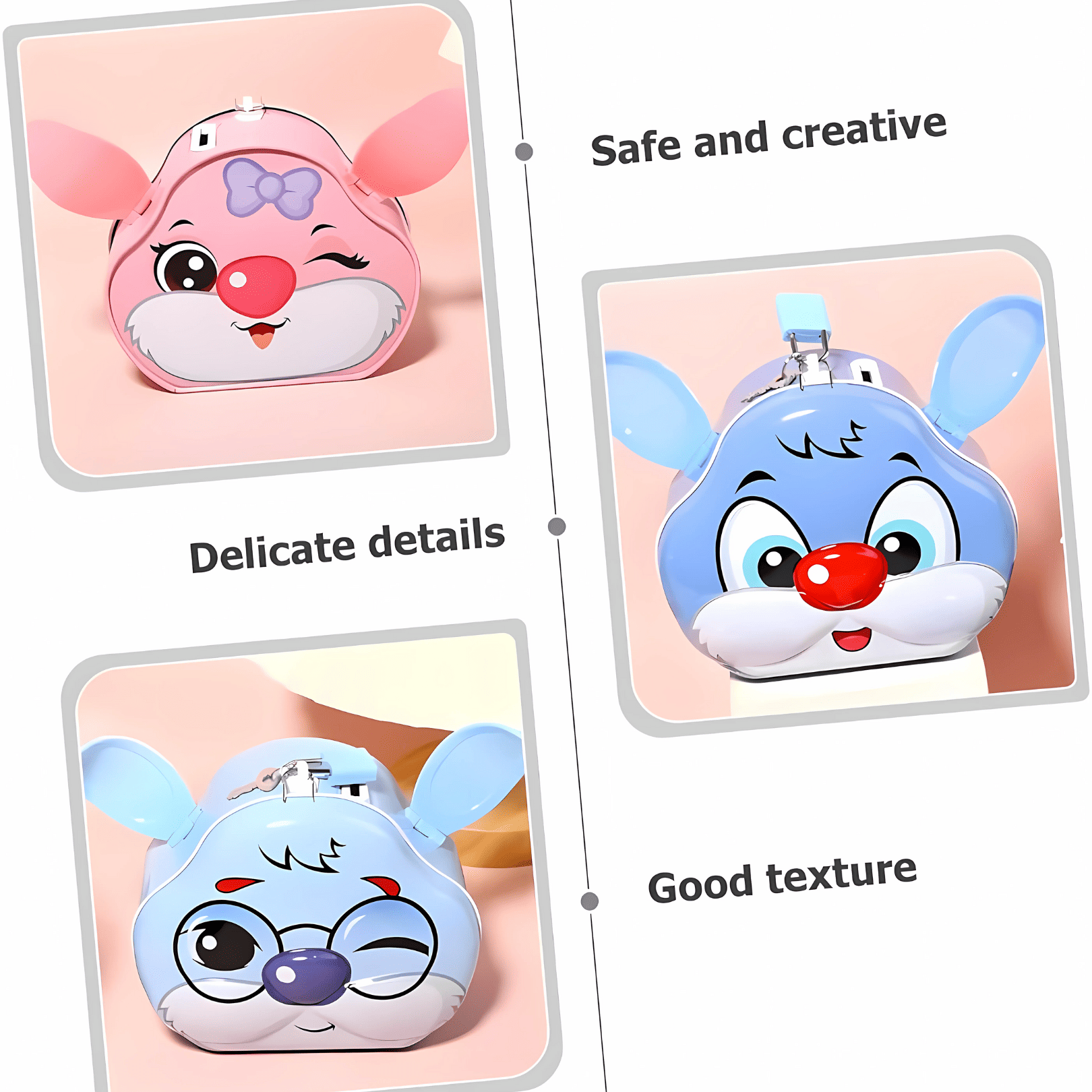 Cute Tiger Money Saving Piggy Bank with Lock For Kids