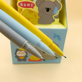 Cute Baby Animal Topper Head Wiggle Silicone Gel Pen – Pack of 6