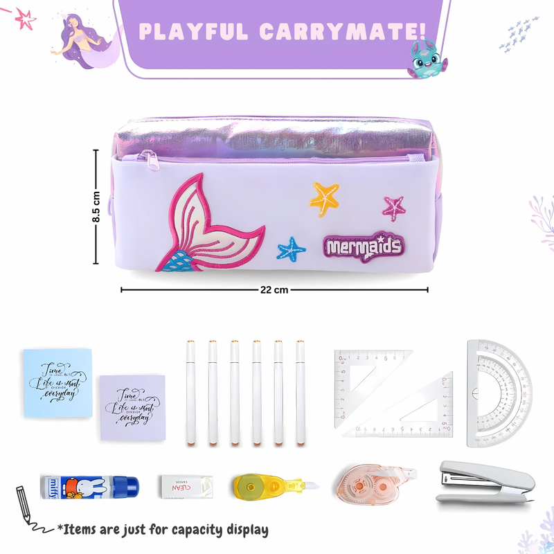 Mermaid Pencil Pouch for Girls – Cute & Stylish School Stationery Organizer