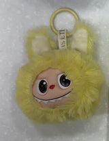 LABUBU Monsters Mugshot Keychain Plush | Labubu Furry Keychain | Cute & Fluffy Collectible Charms