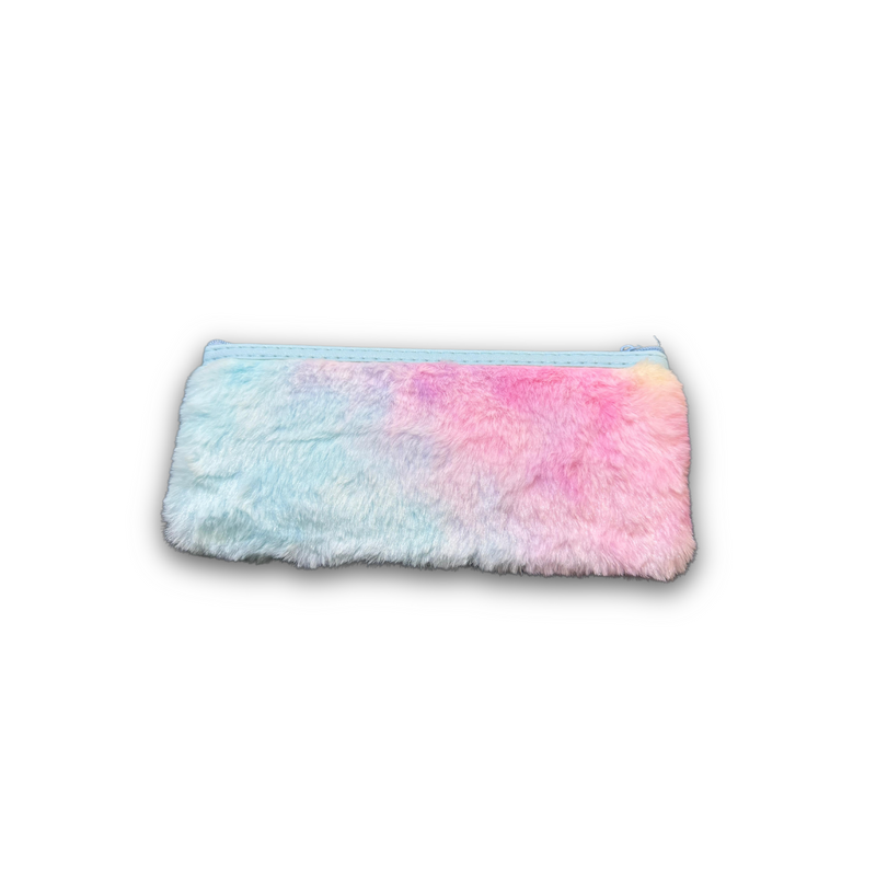 Designer Fur Pencil Pouch (Rabbit Shape) for Girls - Multipurpose Polyester Pencil Box with Zip Closure