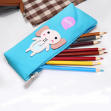 Cute Elephant Printed Zipper Pouch For Kids