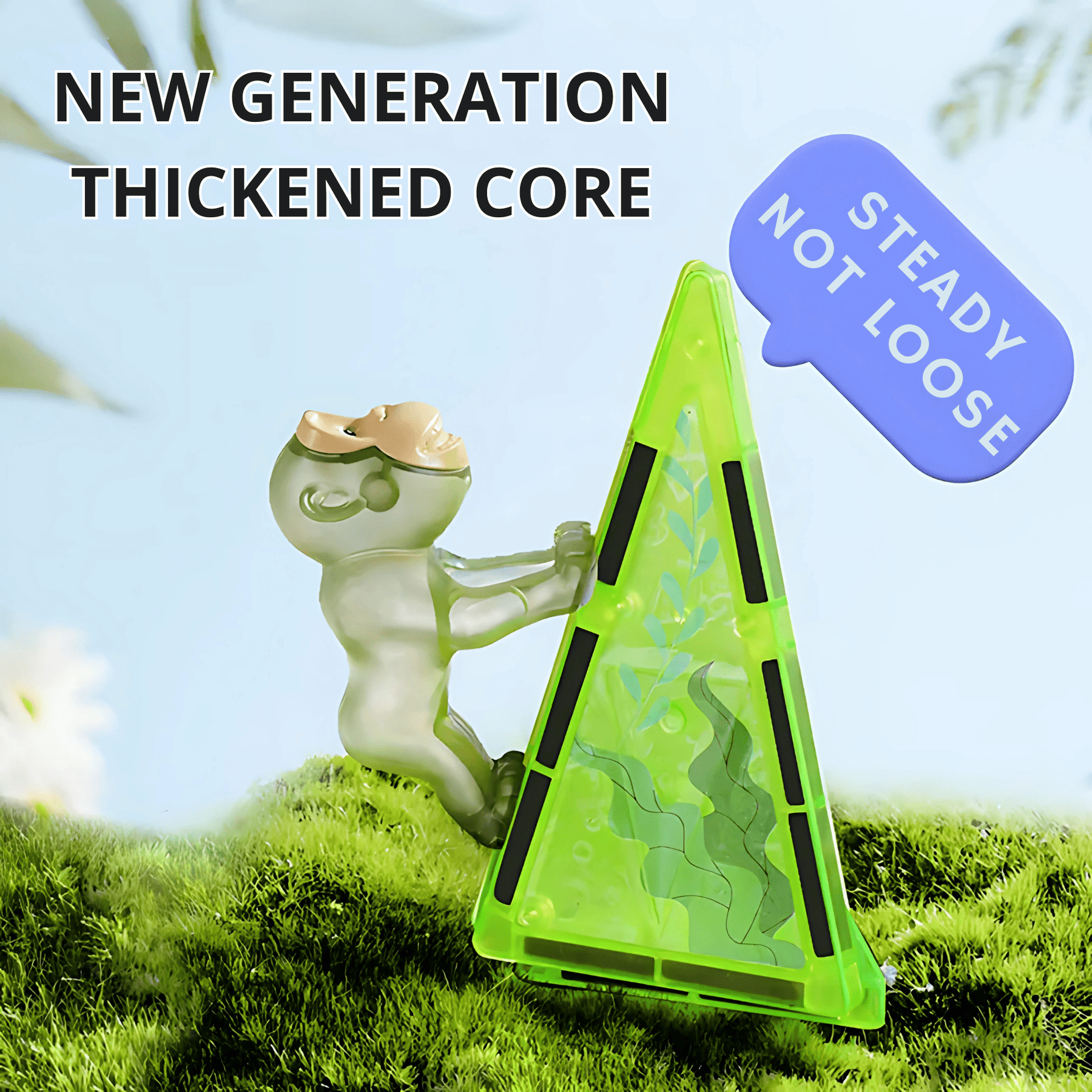 Magnetic Disc & Magnetic Tiles Set – STEM Building Toy for Kids (3D Structure Assembly, Forest Theme, Ages 3-7)