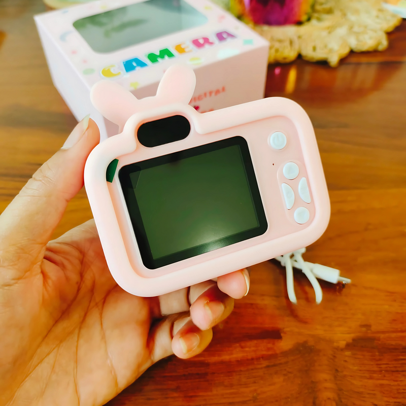 Mini Digital Kids Camera for Girls-Rabbit & Panda Cover