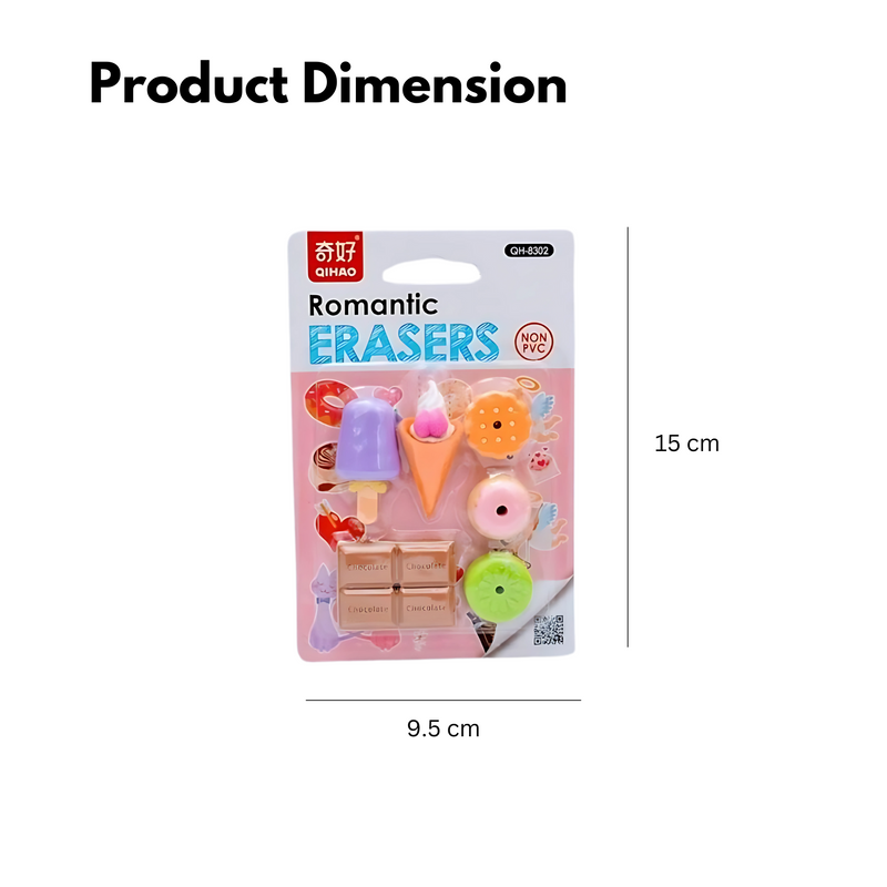 Ice-Cream Theme Erasers Set for Kids