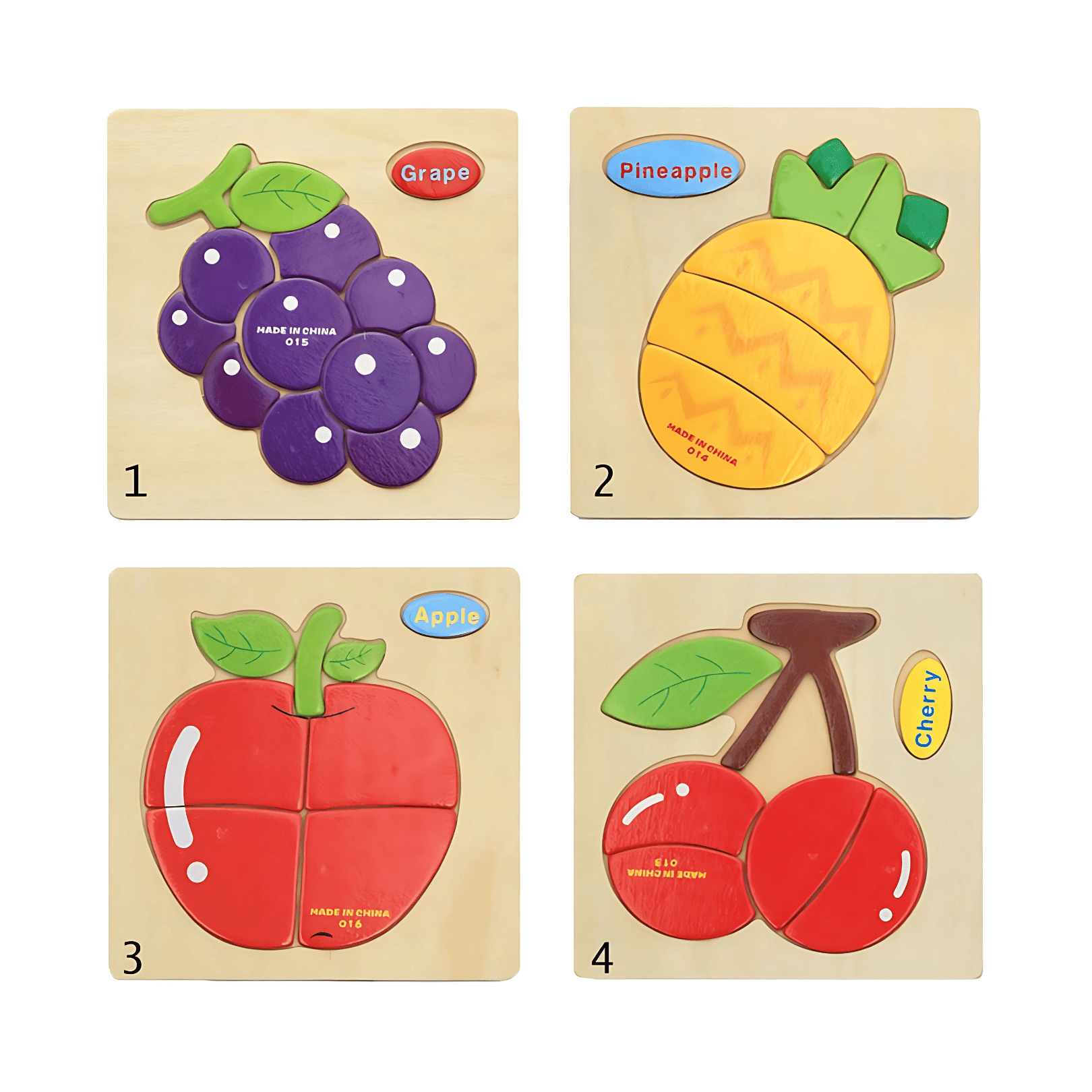 Cartoon Themed Wooden Puzzle Educational Toy For Pre-schooler