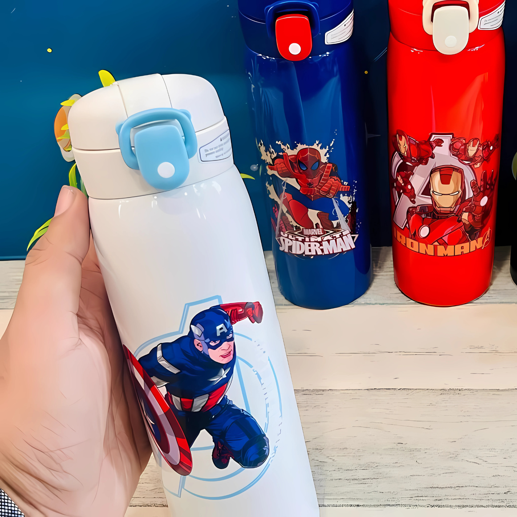 Avengers Themed Stainless Steel Water Bottle – 500ml - Pack of 1