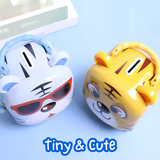 Cute Tiger Money Saving Piggy Bank with Lock For Kids