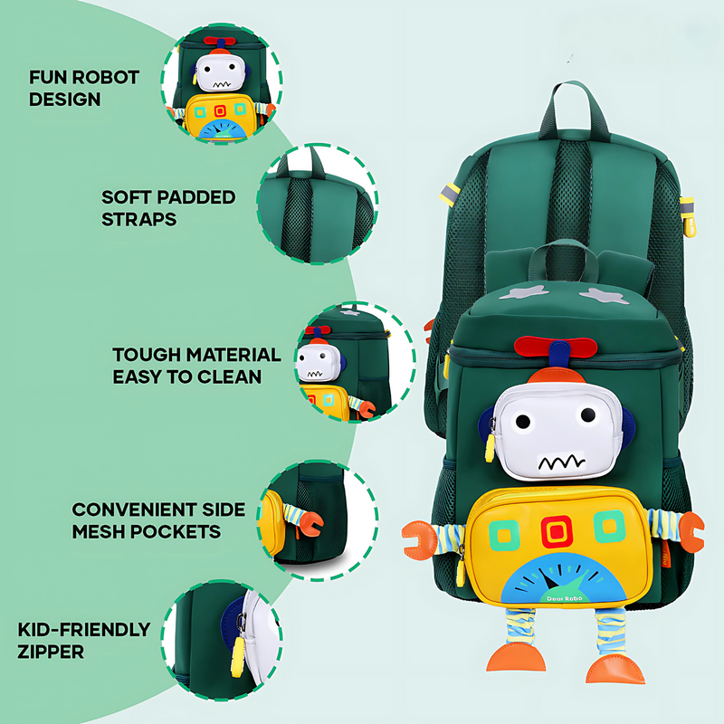 3D Robo Backpacks for Toddlers