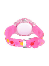 Girls Patterned Dial & Silicon Strap Analogue Watch - Barbie Light Pink