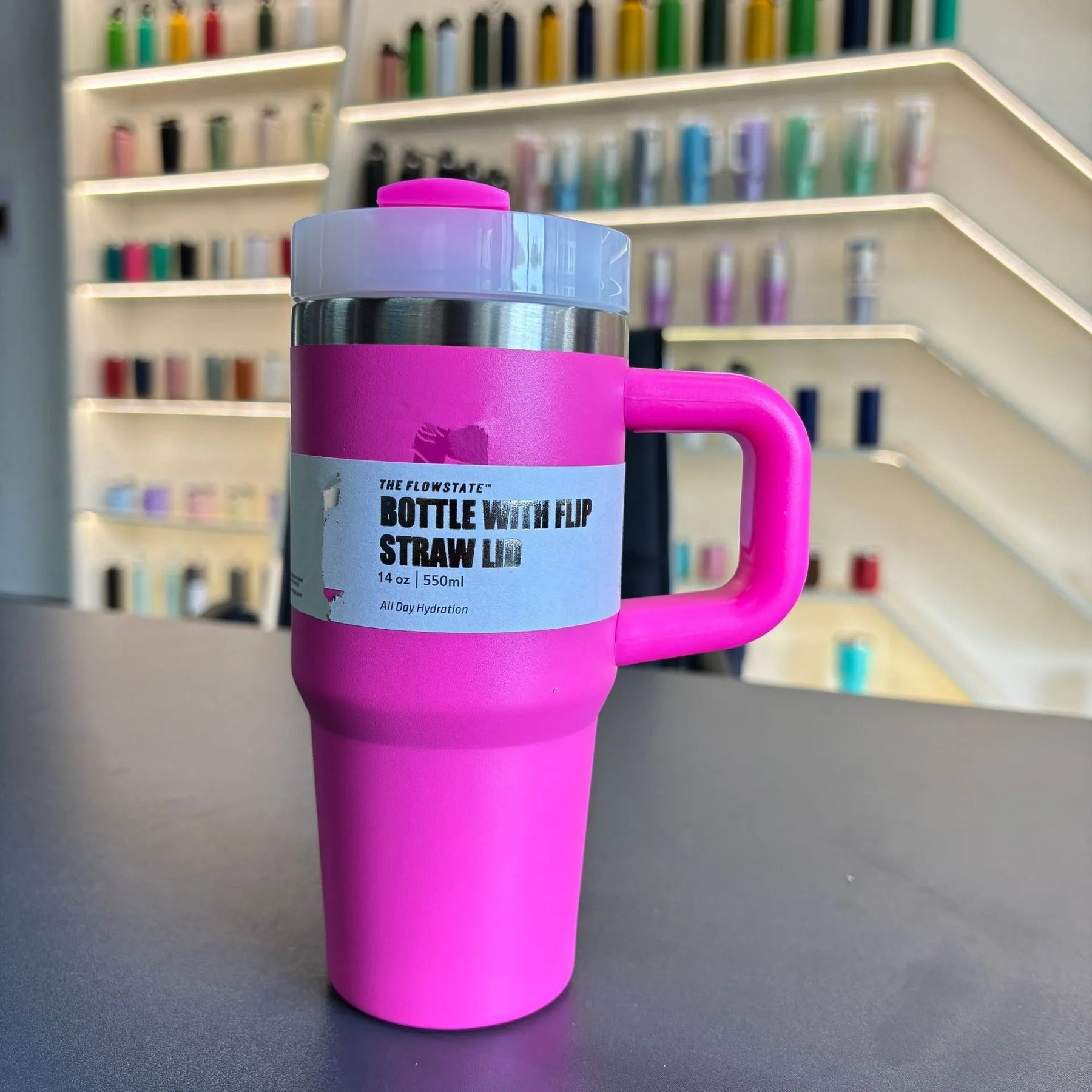 14oz Stainless Steel Insulated Mug with Handle – FlowState™ Lid