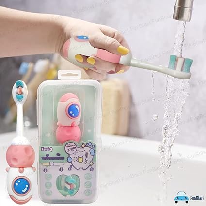 Pack of 2 – Rocket Theme Kids Toothbrush Set | Fun Space Design | Soft Bristles & Easy Grip