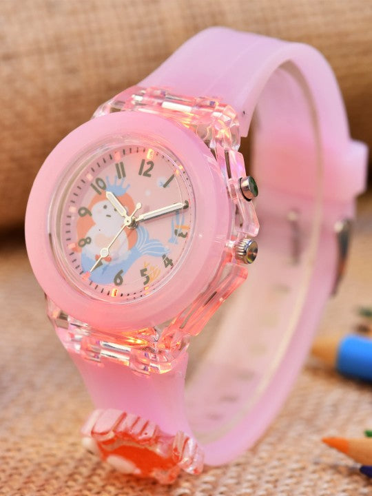 Printed Dial & Straps Scratch Resistant Analogue Watch LED Fish