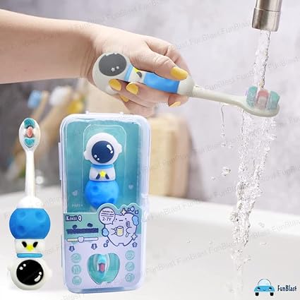 Pack of 2 – Space Theme Kids Toothbrush Set | Astronaut Design | Soft Bristles & Easy Grip