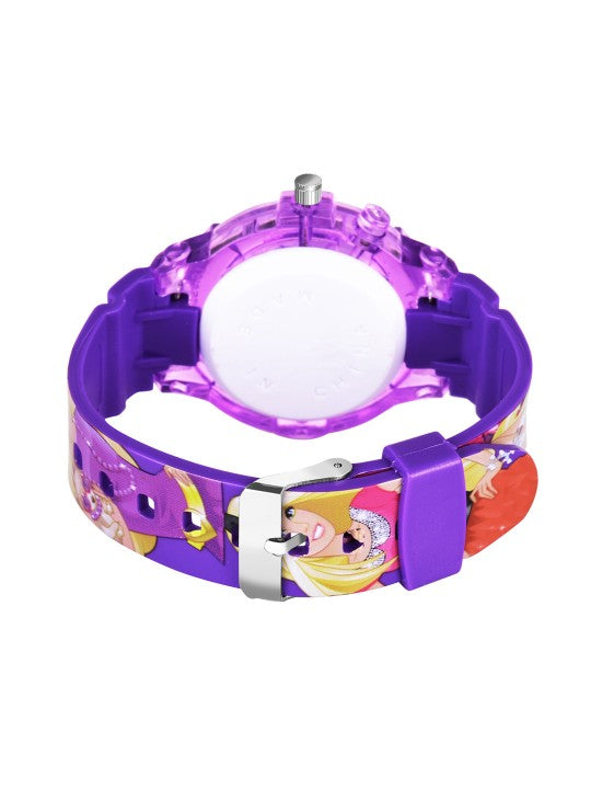 Girls Printed Dial & Straps Analogue Watch Barbie Purple