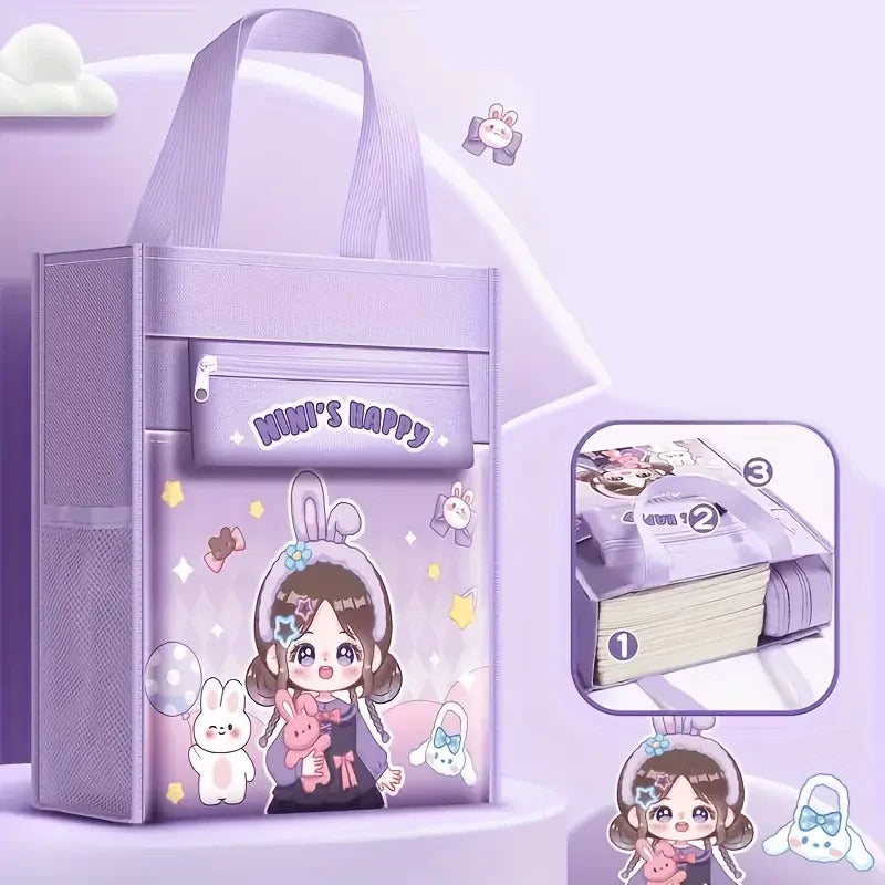 Multi-Purpose Shopping Bag with Handle Strap and Zipper Lock