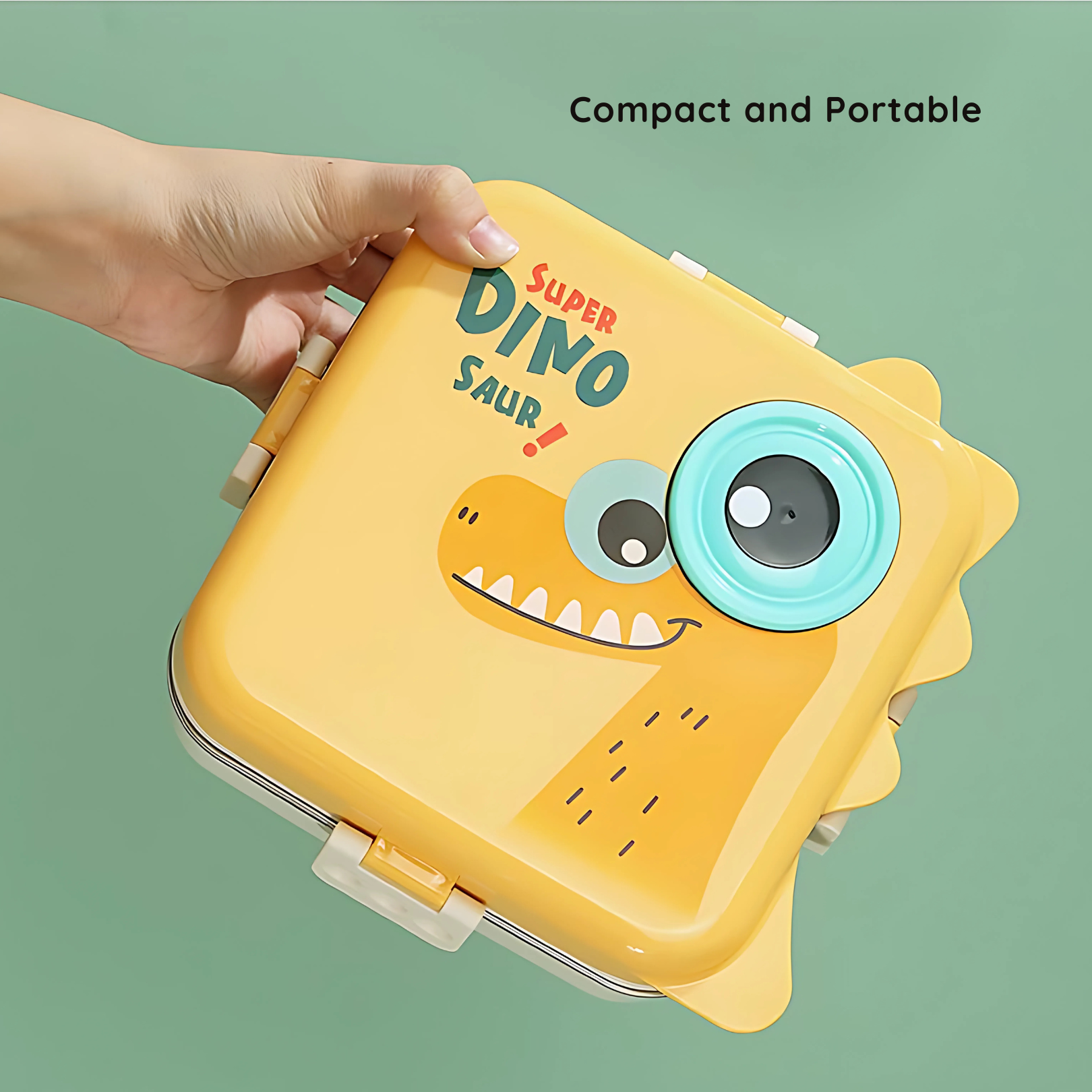 Dino Double Decker Kids Lunch Box – Leak-Proof, BPA-Free & Fun!