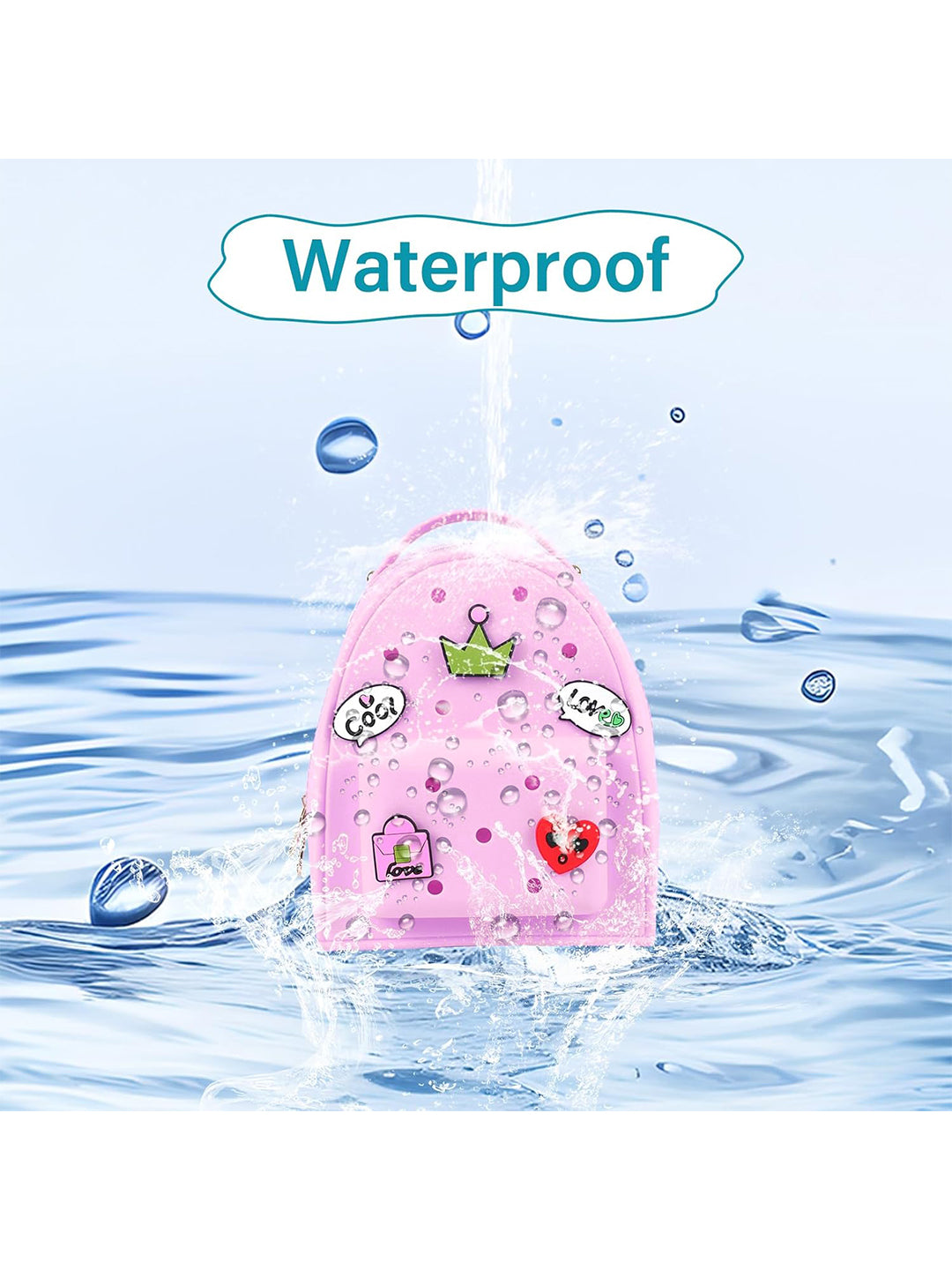 Silicone Jelly Mini Backpack – Small Size | Lightweight, Waterproof Bag for Women, Boys & Girls | Pool, Beach, Gym Use | Customizable with Charms | Easy to Clean (Black)