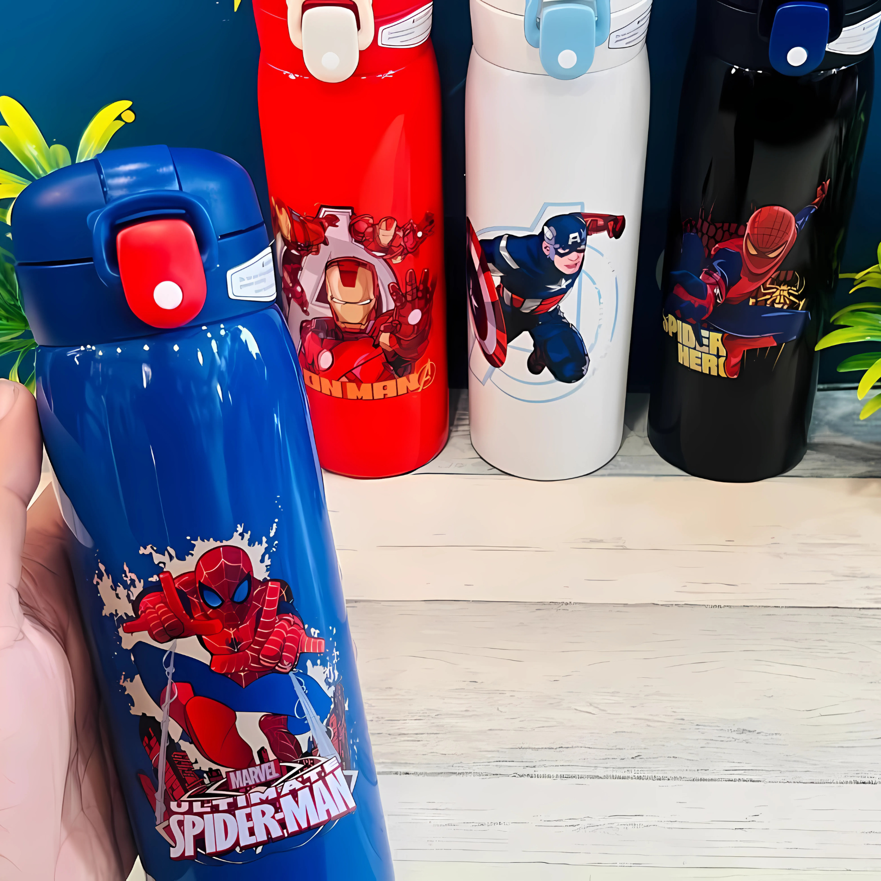 Avengers Themed Stainless Steel Water Bottle – 500ml - Pack of 1