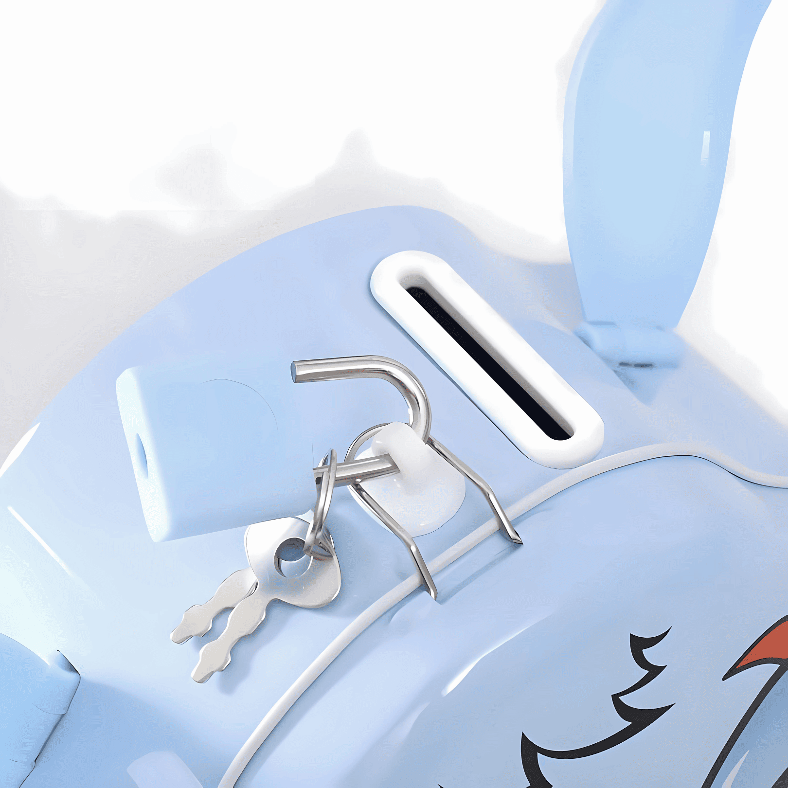 Cute Tiger Money Saving Piggy Bank with Lock For Kids