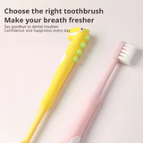 Dinosaur-Themed Kids Toothbrush - Ultra Soft Bristles (Pack of 4)