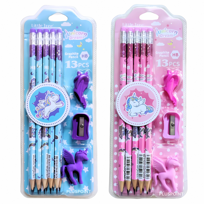 Space & Unicorn-Themed Stylish Pencils Stationery Kit for Kids - Pack of 2