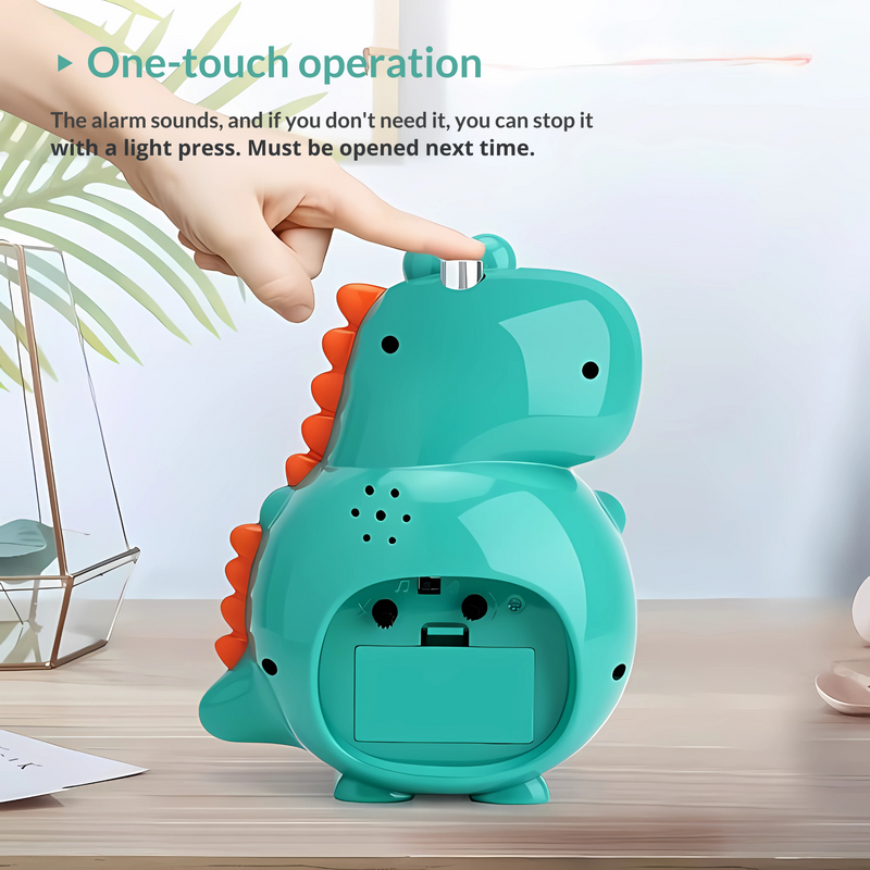 Cute Dinosaur Shaped Alarm Clock light with Portable Stand