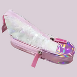 Sequins Shoe Shape Spacious Multipurpose Organizer Pvc Pouch