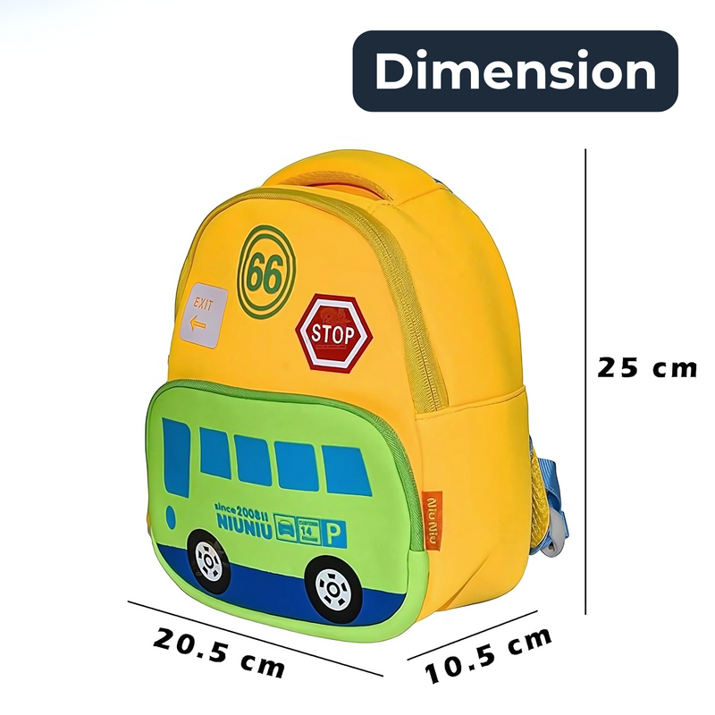 Bus Printed Lightweight Bag pack for Kids