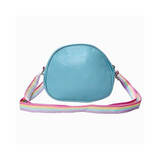 Holographic Rainbow Crossbody Bag with Sequins & Bow – Cute Shoulder Bag for Girls