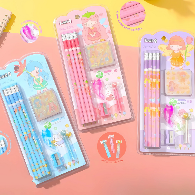 Stylish Pencils Stationary Kit For Girls