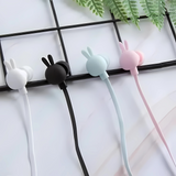 Bunny-Themed Wired Earphones with Mic & Pouch