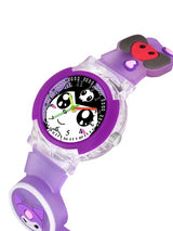 Girls Patterned Dial & Straps Analogue Watch Kuromi Purple