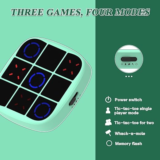 🎮 4-in-1 Electronic Tic Tac Toe Bolt Game – Portable Handheld Puzzle Console 🎉