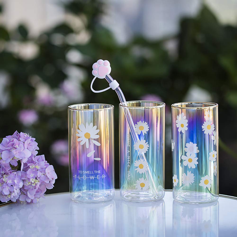 Silicone Straw Tips Covers (Pack of 2) - Reusable, Dust-Proof, Fun Designs for 6-8 mm Straws