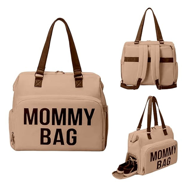 Waterproof Multi-functional Compact Mommy Bag | Pink Color | Stylish & Spacious Diaper Bag Backpack