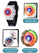 Kids Printed Multi-Function Digital Watch Black Captain