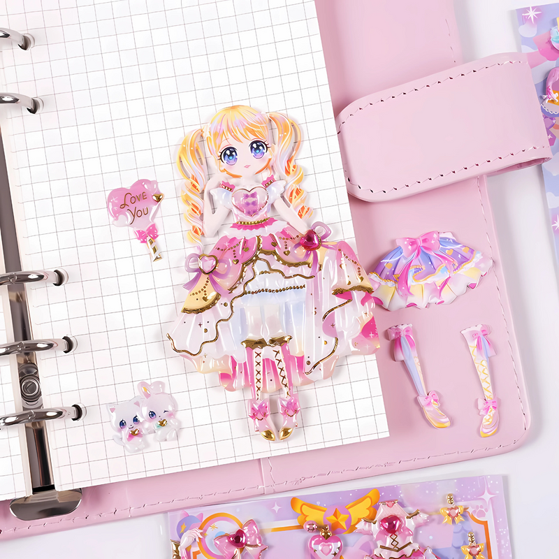 DIY 3D Kawaii Princess Dress-Up Stickers Set For Girls