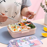 Premium Stainless Steel Lunch Box – Dinosaur & Unicorn Design for Kids