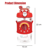 Kids Water Bottle with Straw – 480ml Capacity - Pack of 1